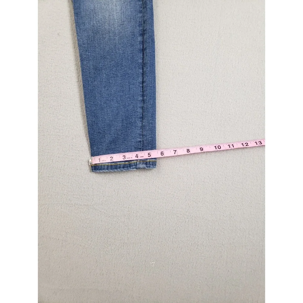 ZARA Men Jean 31 Blue Denim Skinny Mid Rise Distressed Medium Wash 5 Pocket